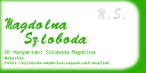 magdolna szloboda business card